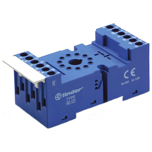 Finder - Relaissockel Schraubfassung 90.03 bl m.Schnappbefest. − 1 Stück by Finder
