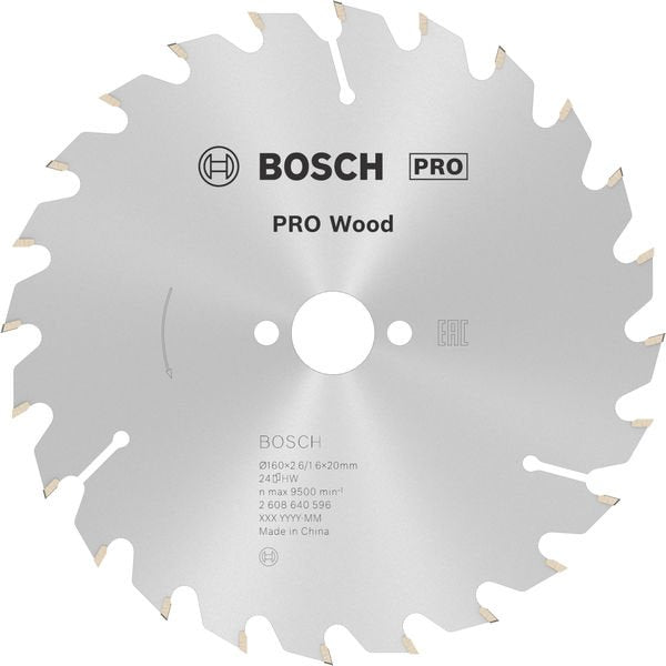 Bosch - Kreissägeblatt PRO Wood Kreissägeblatt, 2608640596 160 x 2,6 x 20 mm
