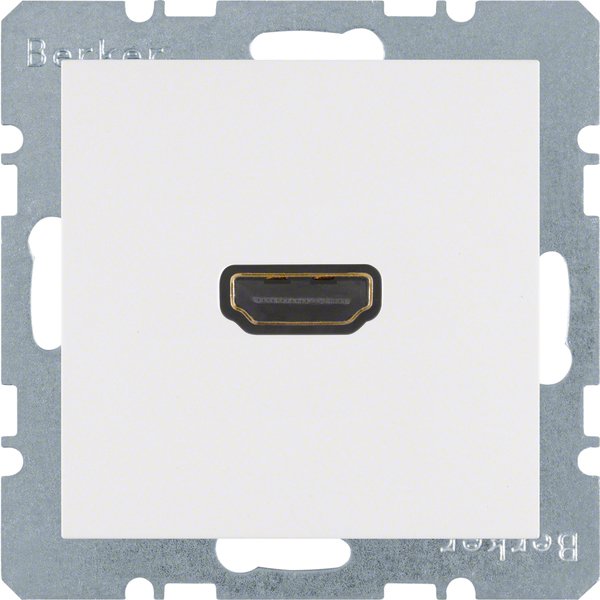 Berker - Einsatz/Abdeckung für Kommunikationstechnik Steckdose High Definition 3315438989 90Grad polarws gl