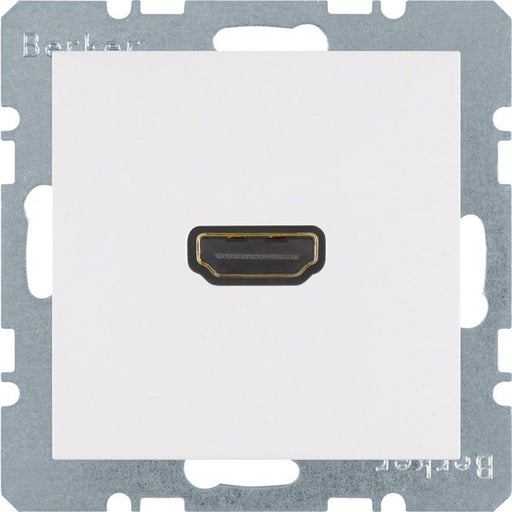 Berker - Einsatz/Abdeckung für Kommunikationstechnik Steckdose High Definition 3315438989 90Grad polarws gl