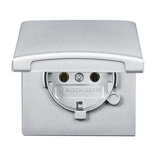 Busch-Jaeger - Steckdose Schuko-Steckdoseneinsatz 20 EUGK-33-101 IP44 alusilber