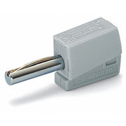 WAGO - Prüfstecker Bananenstecker 215-811 4mm hellgrau − 50 Stück