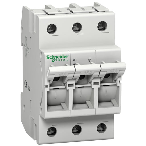 Schneider Electric - Halter für zylindrische Sicherung Lasttrennschalter MGN01316 D01, 3-polig, 16A − 4 Stück