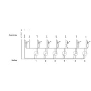WAGO - Passiver Sensor-/Aktor-Verteiler (mit Leitung) M12-Sensor-/-Aktorbox 757-264/000-005 6-fach,4-polig − 1 Stück