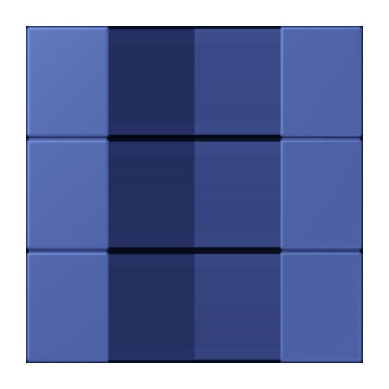 Jung - Abdeckung/Bedienelement für Installationsschalterprogramme Tastensatz 3fach LC 503 TSA 206 bleu outremer 31