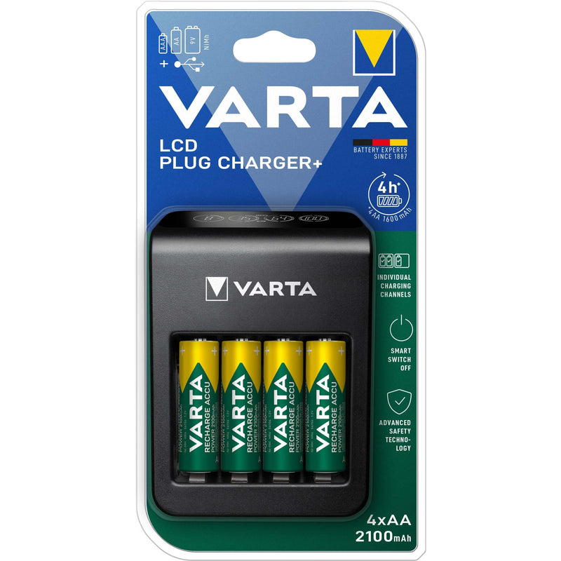 Varta Cons.Varta - Universal-Ladegerät LCD Plug Charger+ 57687101441 4xAA 56706 2100mAh