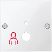 Merten - Zentralelement Klinikinstallation Zentralplatte pws/gl MEG4844-0319 Pneumatiktaster
