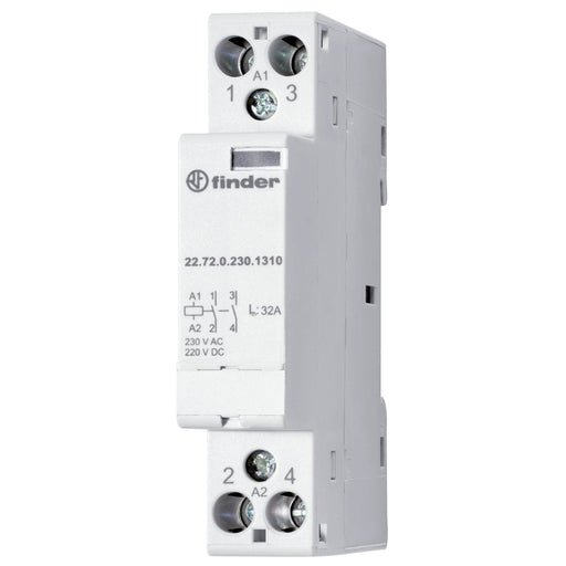 Finder - Installationsschütz für Reiheneinbau Installationsschütz 22.72.0.024.1310 2 Schließer 24V AC/D