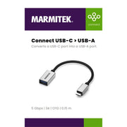 MARMITEK - Zubehör/Ersatzteile für Unterhaltungselektronik Adapter USB Typ C MARMITEK ConUSB-C/A zu USB-A