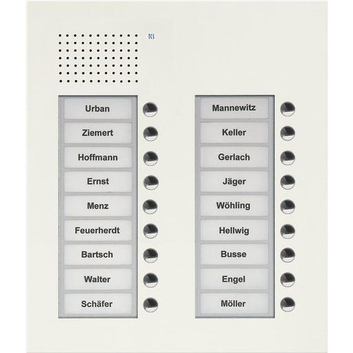 TCS Tür Control - Türstation für Türkommunikation Audio Außenstation PUK 18 PUK18/2-WS Tasten 2-spaltig UP
