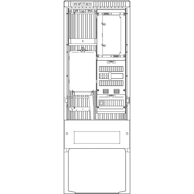 ABN - Zähler-Komplettschrank Zähleranschlusssäule SZ175ZL1506 1 ZP Leerpl. 5pol