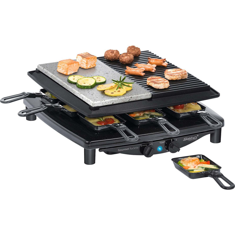 Steba - Raclette Gourmet-Raclette RC 4 plus sw Stein/Gussplatte