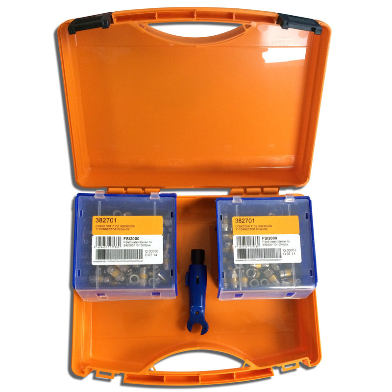 Televes - Koax-Steckverbinder Push-on Stecker-Set PSI2000 m.Abisolierer,100xF