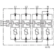 DEHN - Überspannungsableiter für Energietechnik/Stromversorgung Überspannungsableiter DG MU 3PY 480 4W+G R Typ 2 DEHNguard M