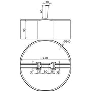 DEHN - Sockel für Fangeinrichtung Blitzschutz Betonsockel Set BES85KGKT1016D240SET C45/55 m.Keil D240mm