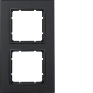 Berker - Abdeckrahmen Rahmen anth/matt 10126626 2fach