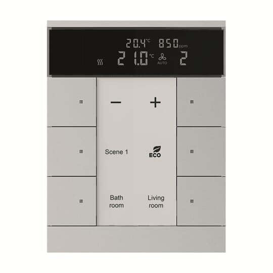 Busch-Jaeger - Bussystem-Physikalischer Sensor HVAC/CO2-Gerät SBC/U6.0.1-83 6fach, BE, alusilber
