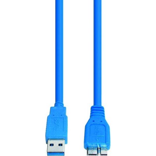 E+P Elektrik - Konfektioniertes A/V-Kabel USB3.0 Microkabel AB CC 334/2 2,5m,blau