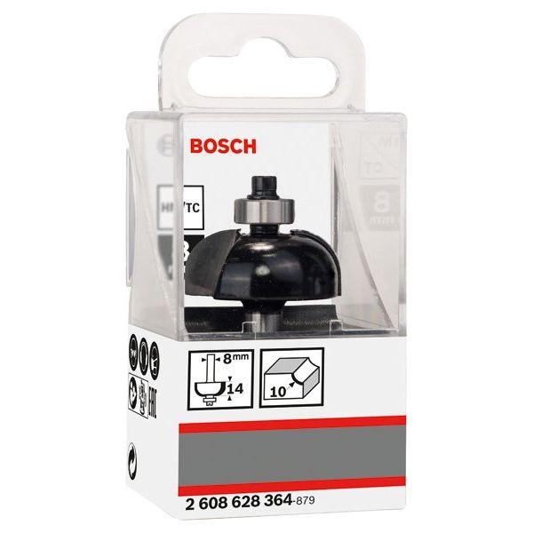 Bosch - Fräser PRO Hohlkehlfräser, 2608628364 R 10, Schaft 8 mm