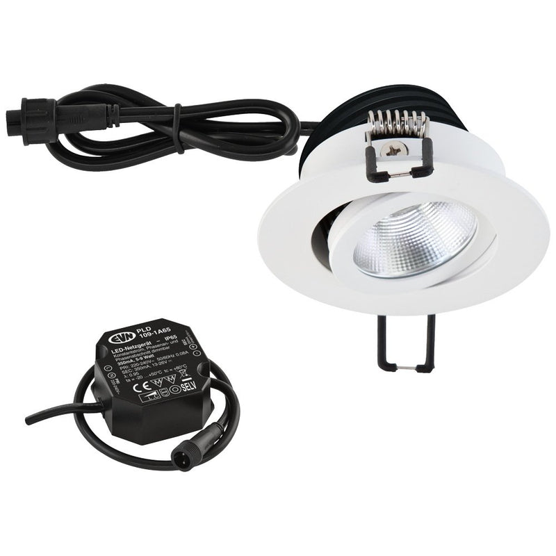 EVN Lichttechnik - Downlight/Strahler/Flutlicht P-LED Einbauleuchte PC650N90140 230V 4000K weiß