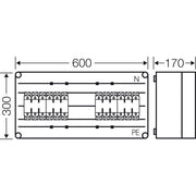 Hensel - Sicherungskasten Sicherungsgehäuse Mi 6461 4xNH00 3p.250A 5p