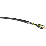 Energiekabel < 1 kV, für ortsveränderlichen Einsatz YSLYCY-JZ 5x1 sw Tr.500 YSLYCY-JZ 5x1 sw Steuerltg.0,6/1kV sw