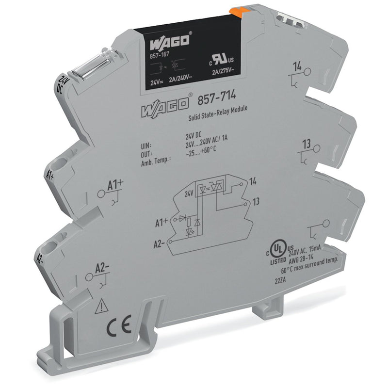 WAGO - Optokoppler SSR-Relaisbaustein 857-714 24VDC,24-240VAC/1A