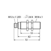 Turck - Ultraschall Taster Ultraschallsensor RU50U-S18-LI8X-H1141