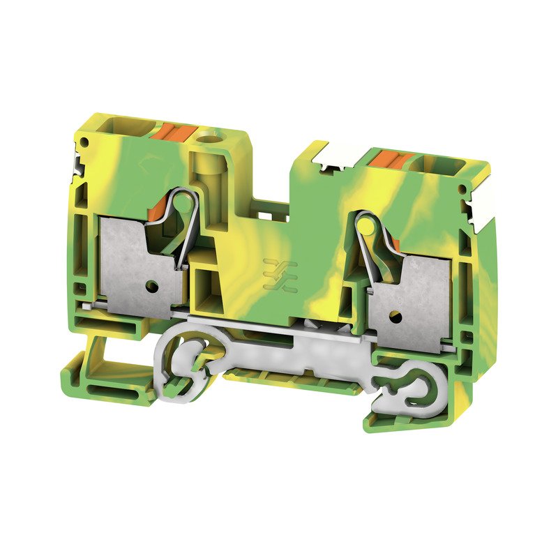 Weidmüller - Schutzleiter-Reihenklemme Klemme A2C 10 PE DL PUSH IN, 10 mm² − 25 Stück