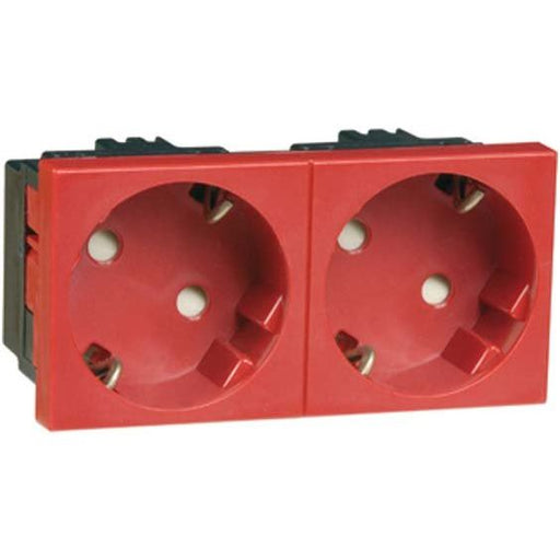 Peha - Schalter-/Steckdosenkombination SCHUKO-EB-Steckd.2-fach rt D 6212.36 EMS SI WI 16A 250V 2-pol.33G