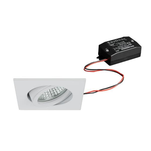Brumberg Leuchten - Downlight/Strahler/Flutlicht LED-Einbaustrahler 230V 38144173 38Gr., 3000K, quadr