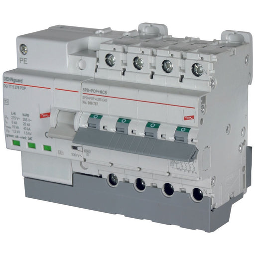 DEHN - Überspannungsableiter für Energietechnik/Stromversorgung Schutzeinrichtungen SPD+POP 4 255 C40 für Überspannungen