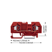 WAGO - Durchgangs-Reihenklemme 2-Leiter-Durchgangsklemme 282-903 6mm² − 50 Stück