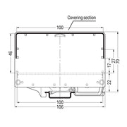 WAGO - Elektronik-Leergehäuse Abdeckprofil Größe 2,1m 288-627 1m lang,transparent