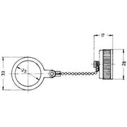 Telegärtner - Zubehör/Ersatzteile für modulares Anschlusssystem Abdeckhaube 100021267 CW-339 m.Kette gn-ol − 5 Stück