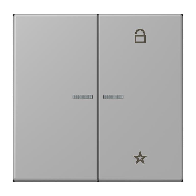 Jung - Bedienelement intelligent eNet Taster Universal 1f. FM LC 1701 204 gris moyen (32012)