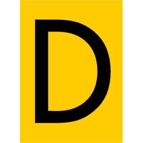 Jahn - Kennzeichnungsmaterial Zahlen+Buchstaben 06/018-D gelb − 10 Stück