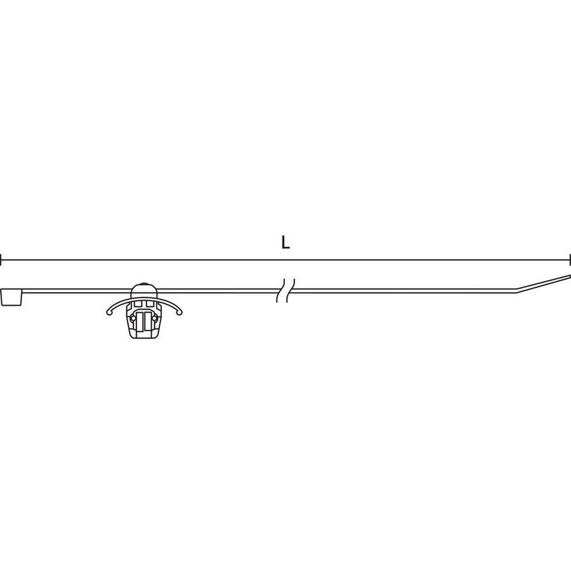 HellermannTyton - Kabelbinder Befestigungsbinder 156-00446(500) grau − 500 Stück