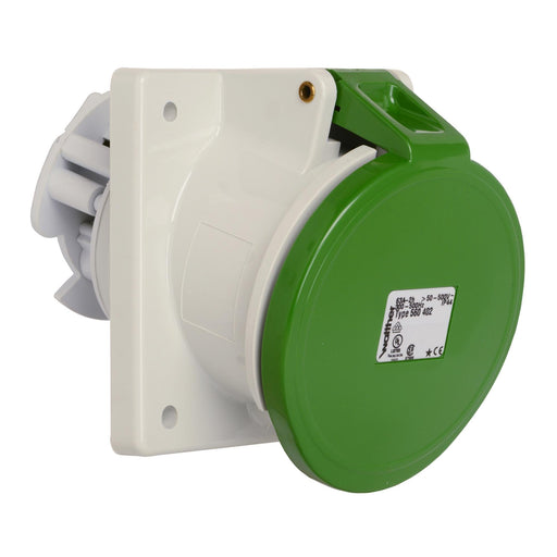 Walther Werke - CEE-Anbausteckdose (IEC 60309) Anbaudose schräg 63A 560402 4P >50-500V 2h IP44