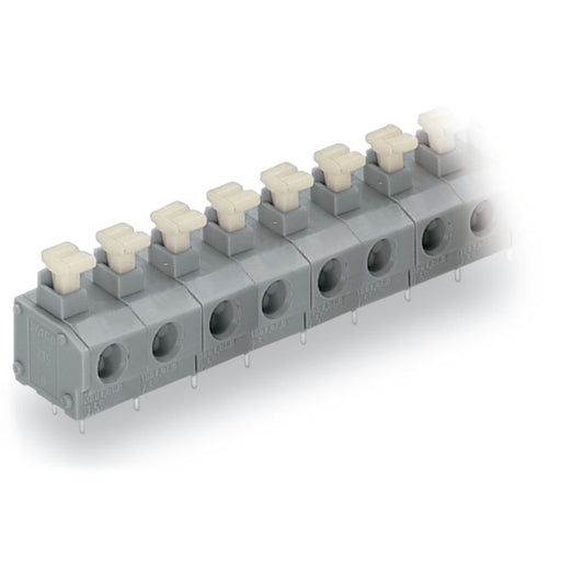 WAGO - Leiterplattenklemme 235-503/331-000 Drücker,1,5mm²,grau − 50 Stück