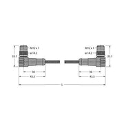 Turck - Rundsteckverbinder, feldkonfektionierbar (Industriesteckverbinder) PUR-Kabelmantel WSC-WSC5701-2M Thin