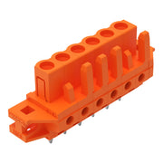 WAGO - Leiterplattensteckverbinder THT-Federleiste gerade 232-166/031-000 Maß 5,08mm,orange − 50 Stück