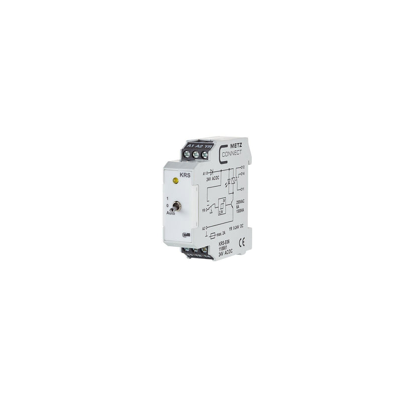 Metz Connect - Schaltrelais Schnittstellenmodul 1W KRS-E06 24ACDC Auto mit Handbedienebene
