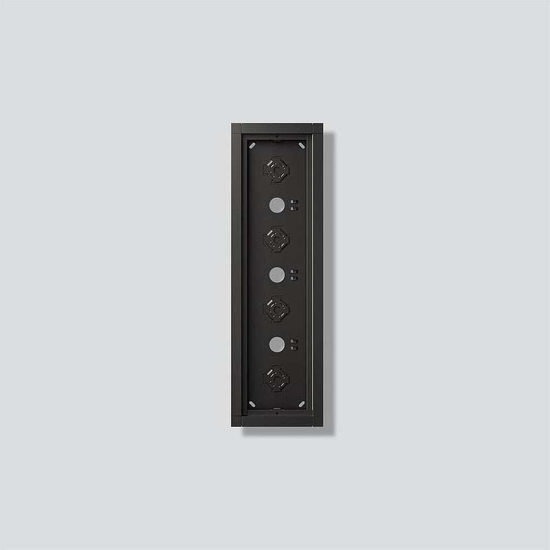 Siedle&Söhne - Montageelement für Türstation Gehäuse-Aufputz GA 612-4/1-01 DG Dunkelgrau-Glimmer