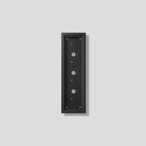 Siedle&Söhne - Montageelement für Türstation Gehäuse-Aufputz GA 612-4/1-01 DG Dunkelgrau-Glimmer