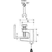 Niedax - Schraubklemme EKLIPS-Stangenbf. FC-7 − 100 Stück