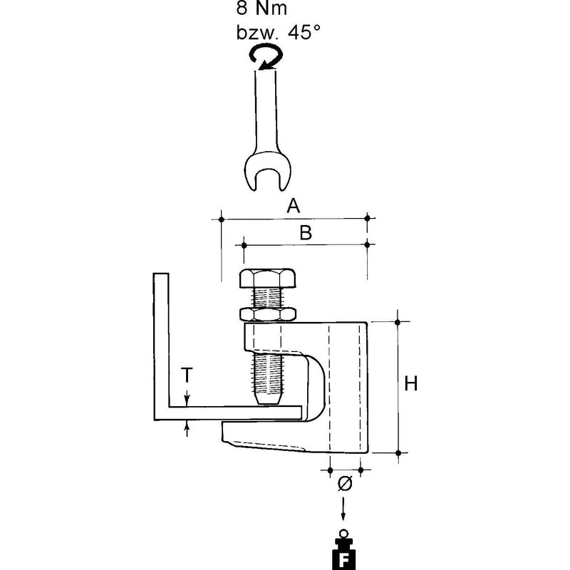 Niedax - Schraubklemme EKLIPS-Stangenbf. FC-7 − 100 Stück