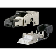 Metz Connect - Modularer Steckverbinder RJ45 Stecker Cat.6A 130E405032-E Kabelzuführ.180 Grad − 1 Stück