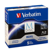 Verbatim - Speichermedium digital M-DISC BD-R XL 100GB/1-4x 98913 (VE5) Jewelcase (5 Disc)