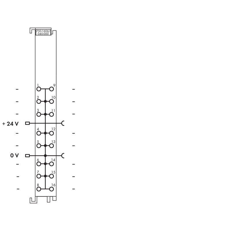 WAGO - Feldbus, Dez. Peripherie - Einspeise- und Segmentmodul Poti-Vervielfältigungskl. 750-1606/040-000 16- XTR